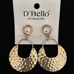 Gold Textured Hoop Earrings